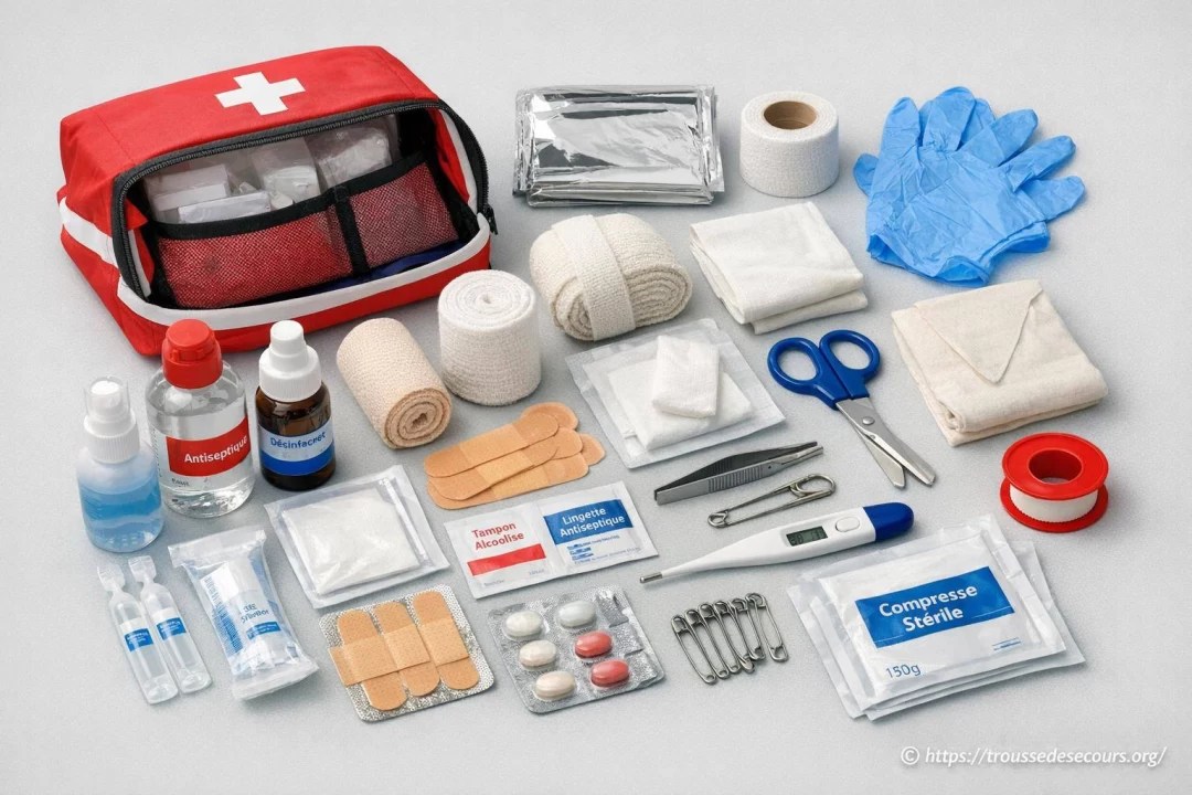 Contenu de la trousse de secours type