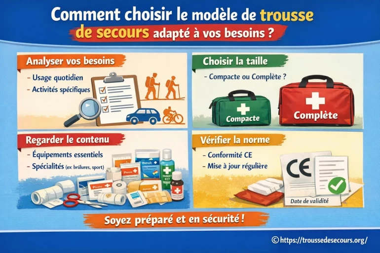 Comment choisir le modèle de trousse de secours adapté à vos besoins ?