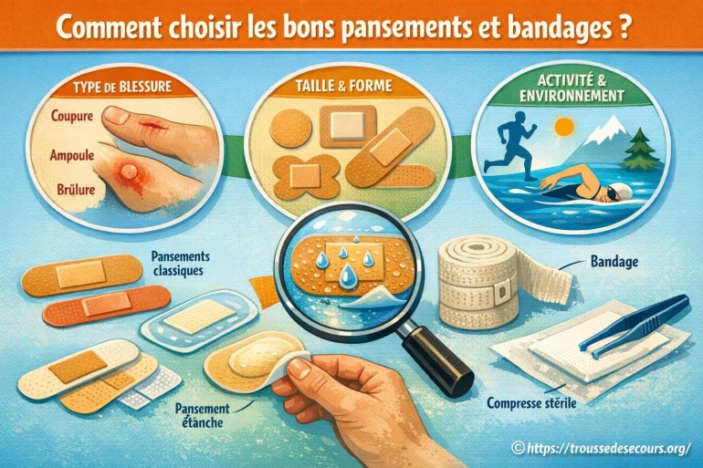 Comment choisir les bons pansements et bandages pour une trousse de secours efficace ?