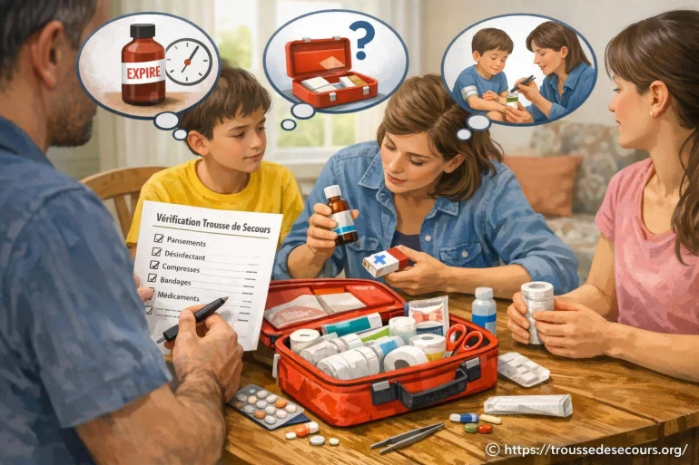 Comment sensibiliser la famille à l’entretien de la trousse de secours ?