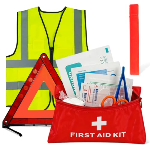 WYFDCZZP 3-en-1 Kit Sécurité Voiture, Urgence & Pannes