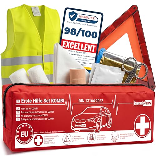 Upgrade4cars Trousse de Secours Voiture 2026 avec Triangle d