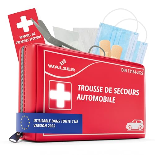 WALSER Trousse de secours automobile 2026, trousse de secour