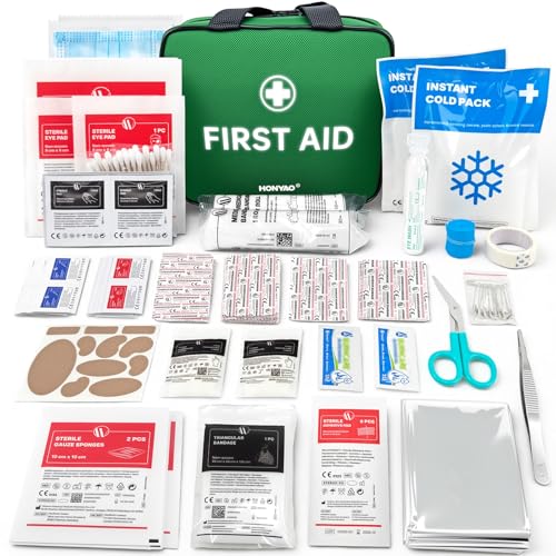 HONYAO Trousse de Secours 180 Pièces, Kit Premier Secours Co