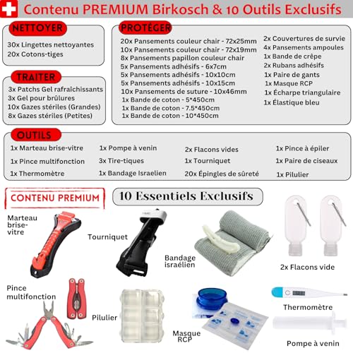 Trousse de Secours - Pharmacie de Voyage Ultra Complète - Ki
