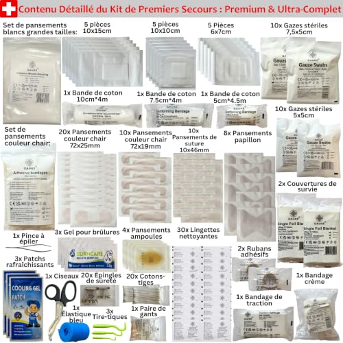 Trousse de Secours BIRKOSCH - 150 Pièces - Kit Premiers Seco